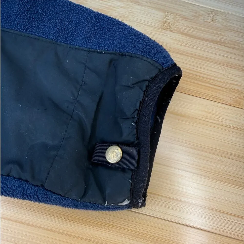 The North Face Men's Denali Down Fleece Jacket Insulation Layer Blue Black Small